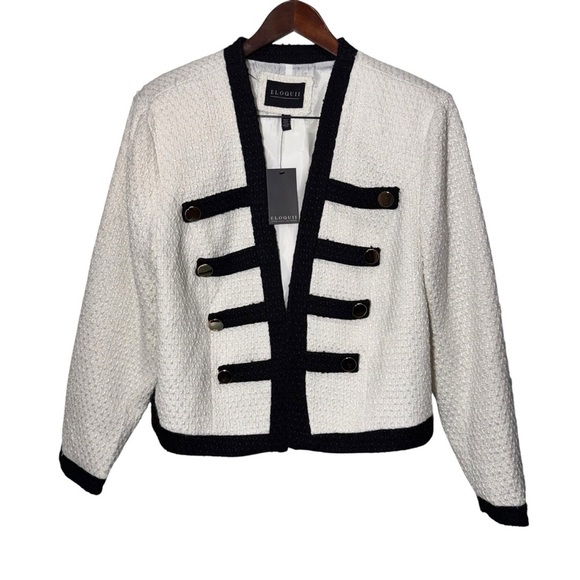 Eloquii Tweed Detail Blazer Size 16 NWT Brand New - Picture 3 of 9